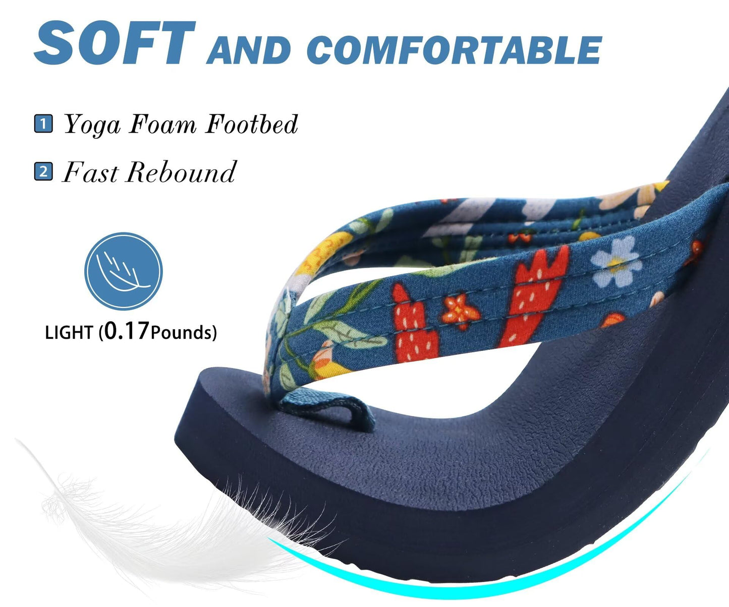 KuaiLu Chanclas Mujer Piscina Verano Playa Comodas Yoga Foam Flip Flop confort Tela Antideslizante Ortopédicas Sandalias, Blanco Caqui, 39 EU