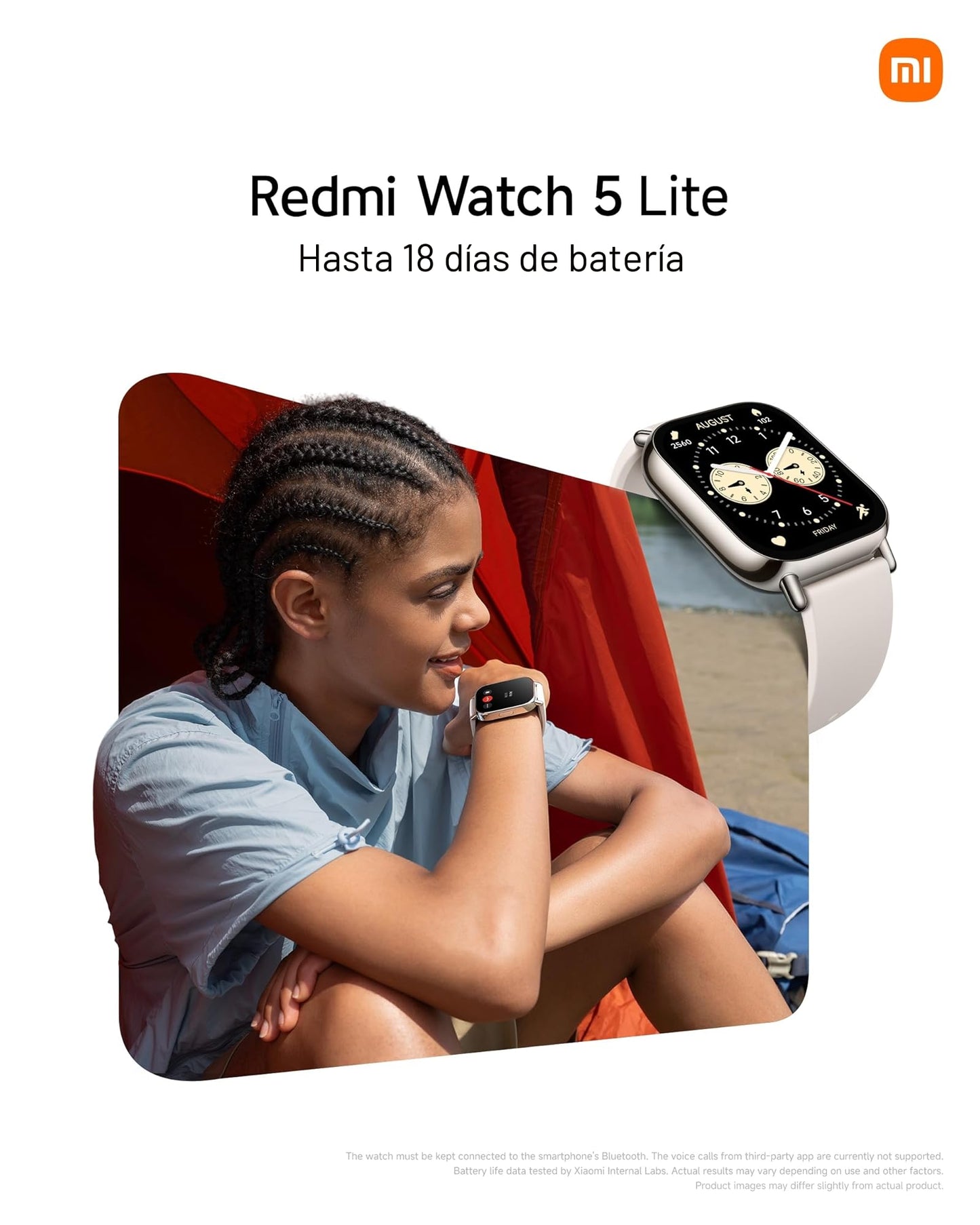 XIAOMI Redmi Watch 5 Lite, Llamadas Bluetooth, Pantalla AMOLED de 1.96 Pulgadas, Monitor de frecuencia cardíaca, 150 Modos Deportivos, hasta 18 días de autonomía, Negro