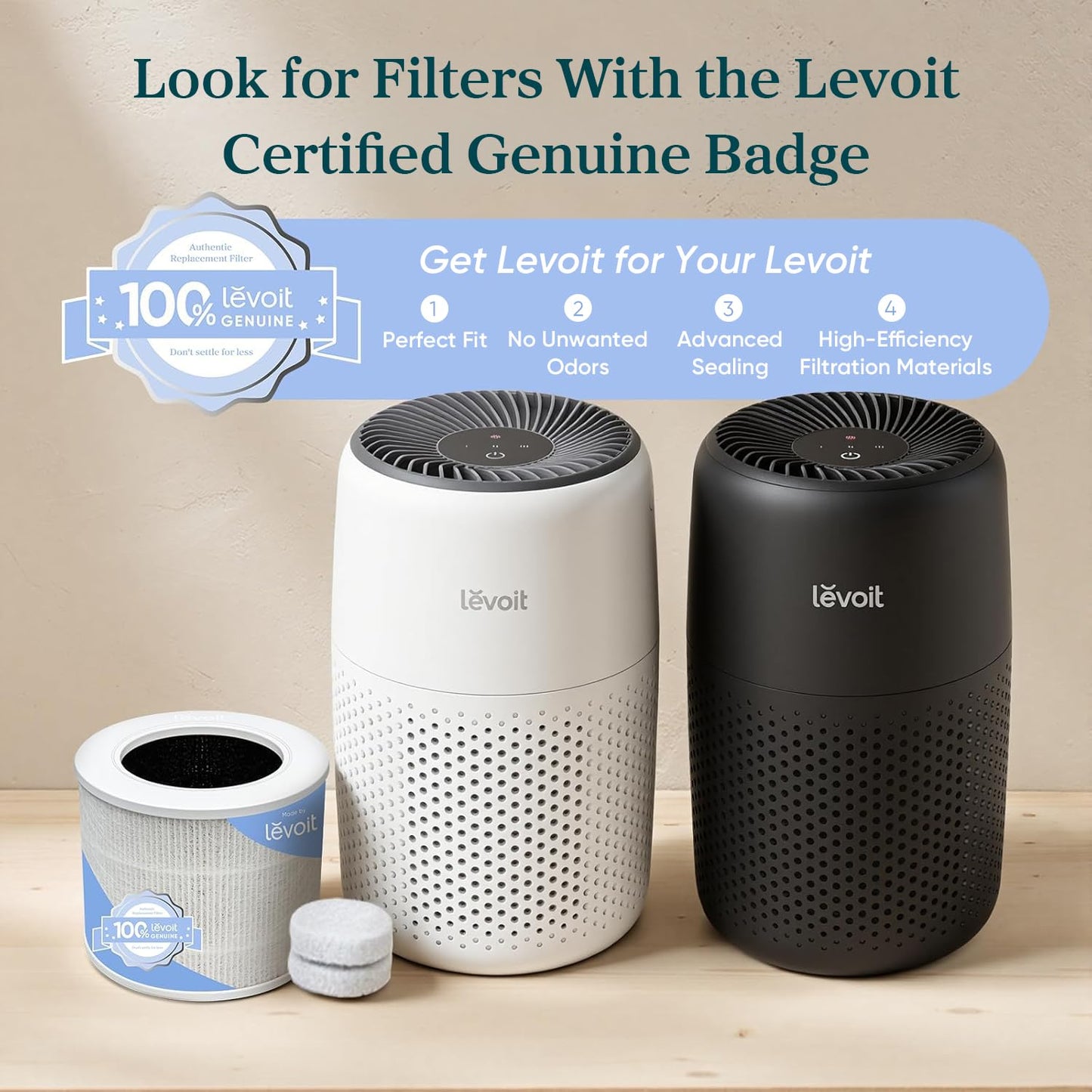 LEVOIT Purificador de aire, Filtro HEPA, Purificador de aire portátil con aromaterapia, 25 dB Silencioso, Bajo consumo de energía de 7 W, Elimina alergias, polvo, olor, caspa de mascotas, Core Mini