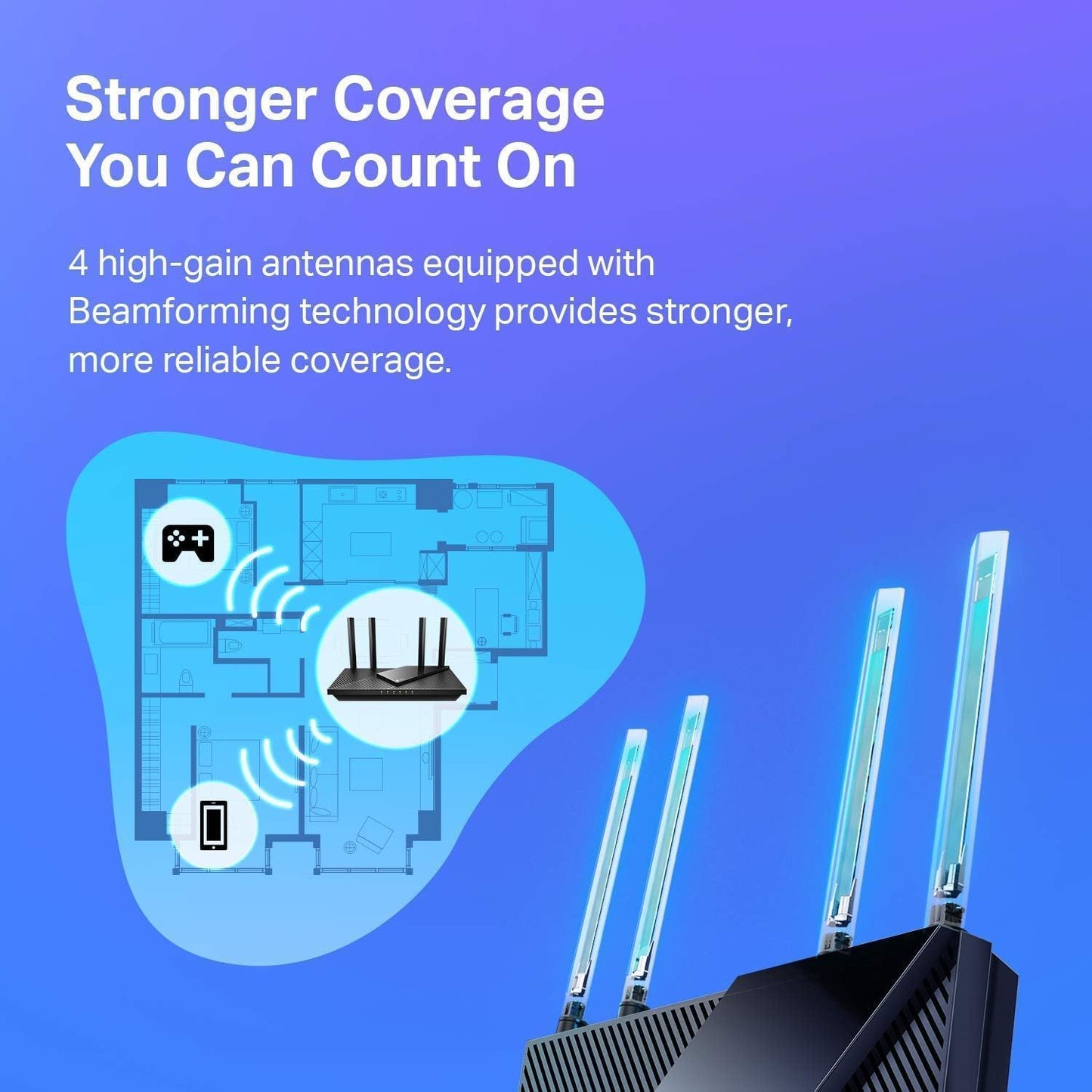 TP-Link AX1800 Dual-Band Wi-Fi 6 Smart Router Archer AX21, Funciona con Alexa