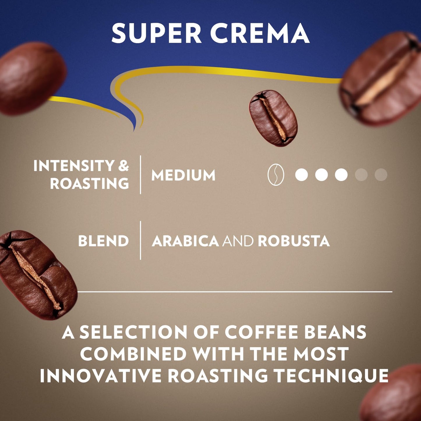 Lavazza Espresso Super Crema, Café de Grano Tostado, 1000 g