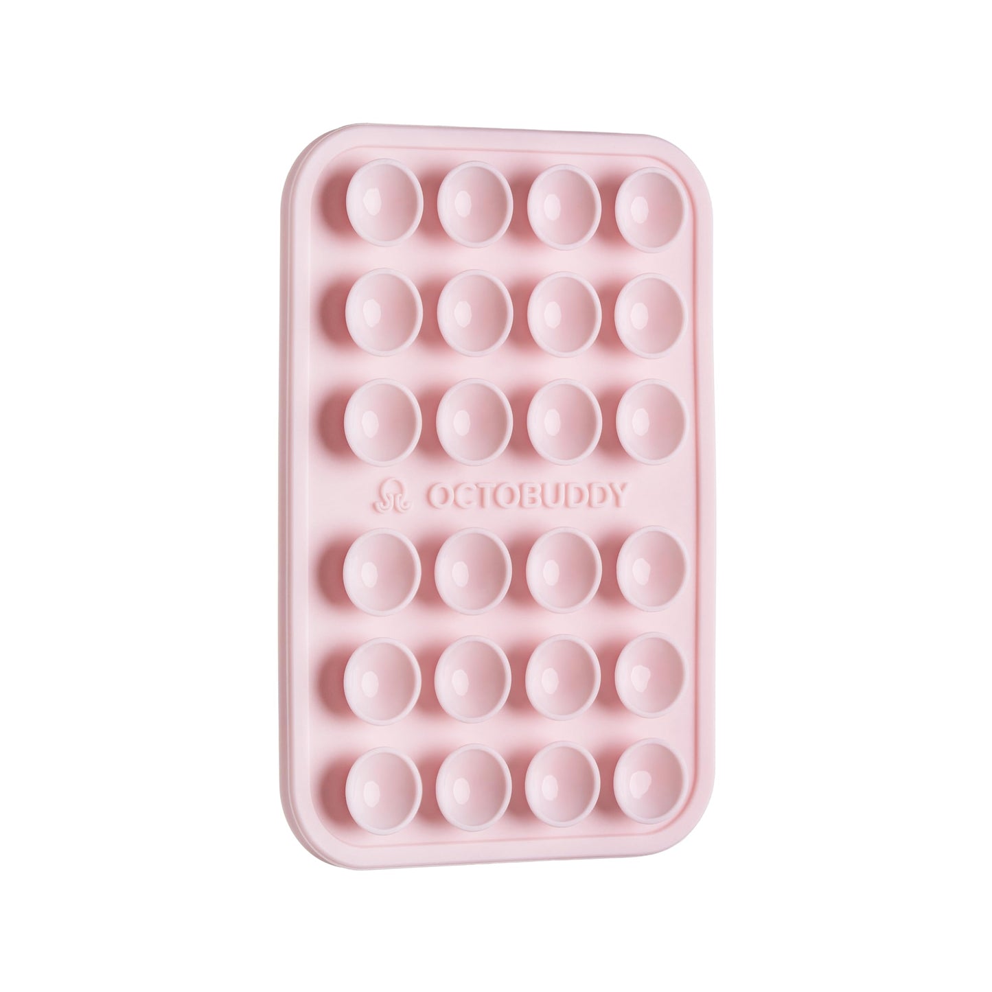 OCTOBUDDY || Soporte Adhesivo de Silicona con Ventosa para teléfono || Compatible con Fundas de teléfono Celular iPhone y Android (Rosa Tiza)