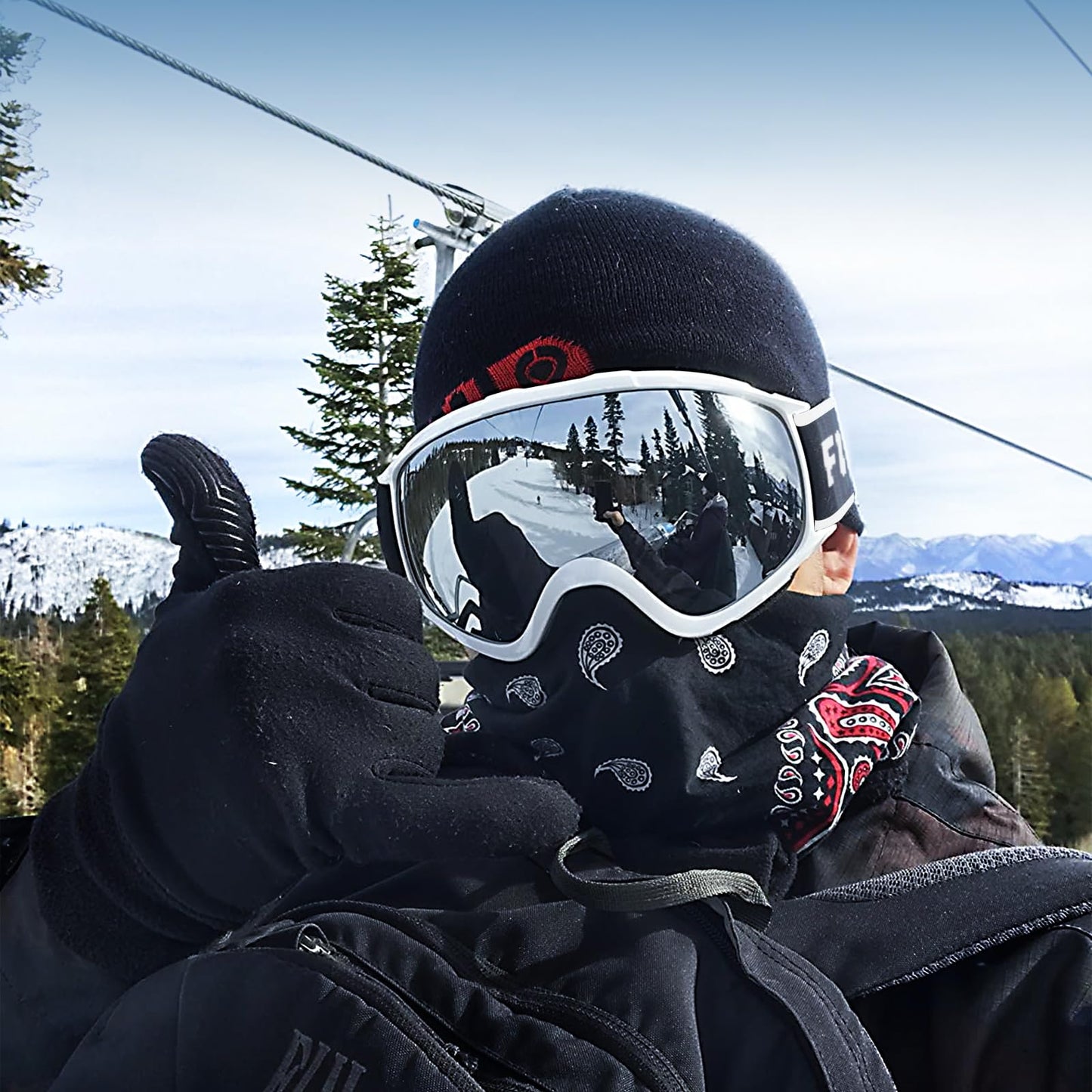 Findway Gafas de esquí, snowboard para usuarios de gafas