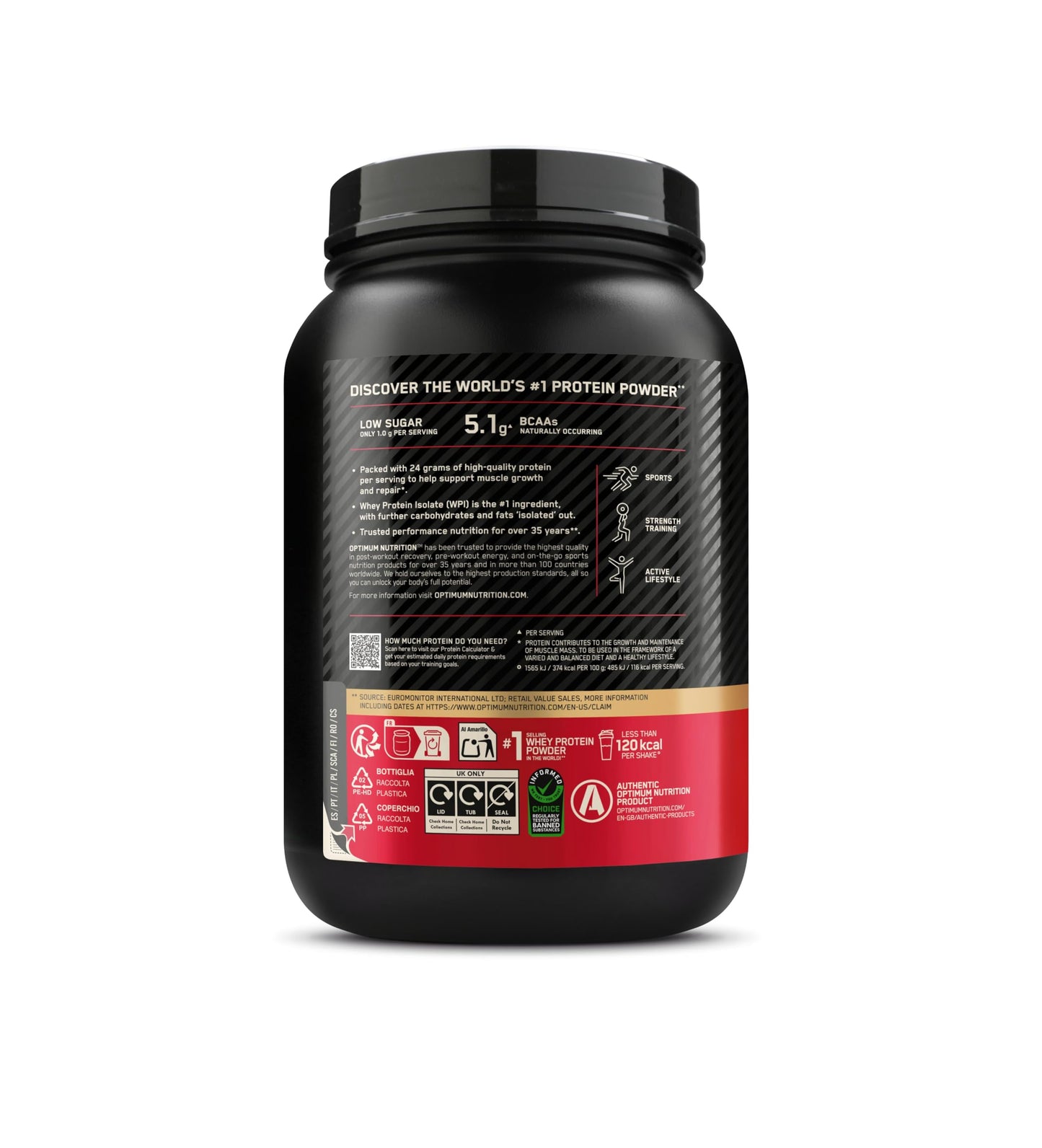 Optimum Nutrition Gold Standard 100% Whey, Proteína en Polvo, Sabor Doble Chocolate Rico, 899g, 29 Servicios, Paquete Puede Variar