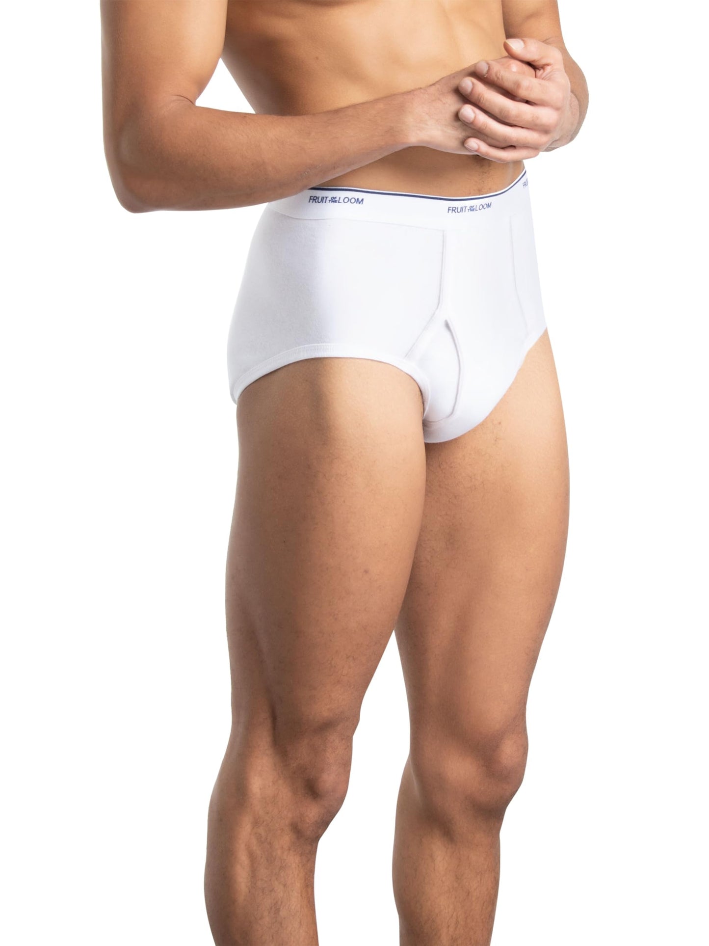 Fruit of the Loom Men's Basic White Brief Multipack, Large