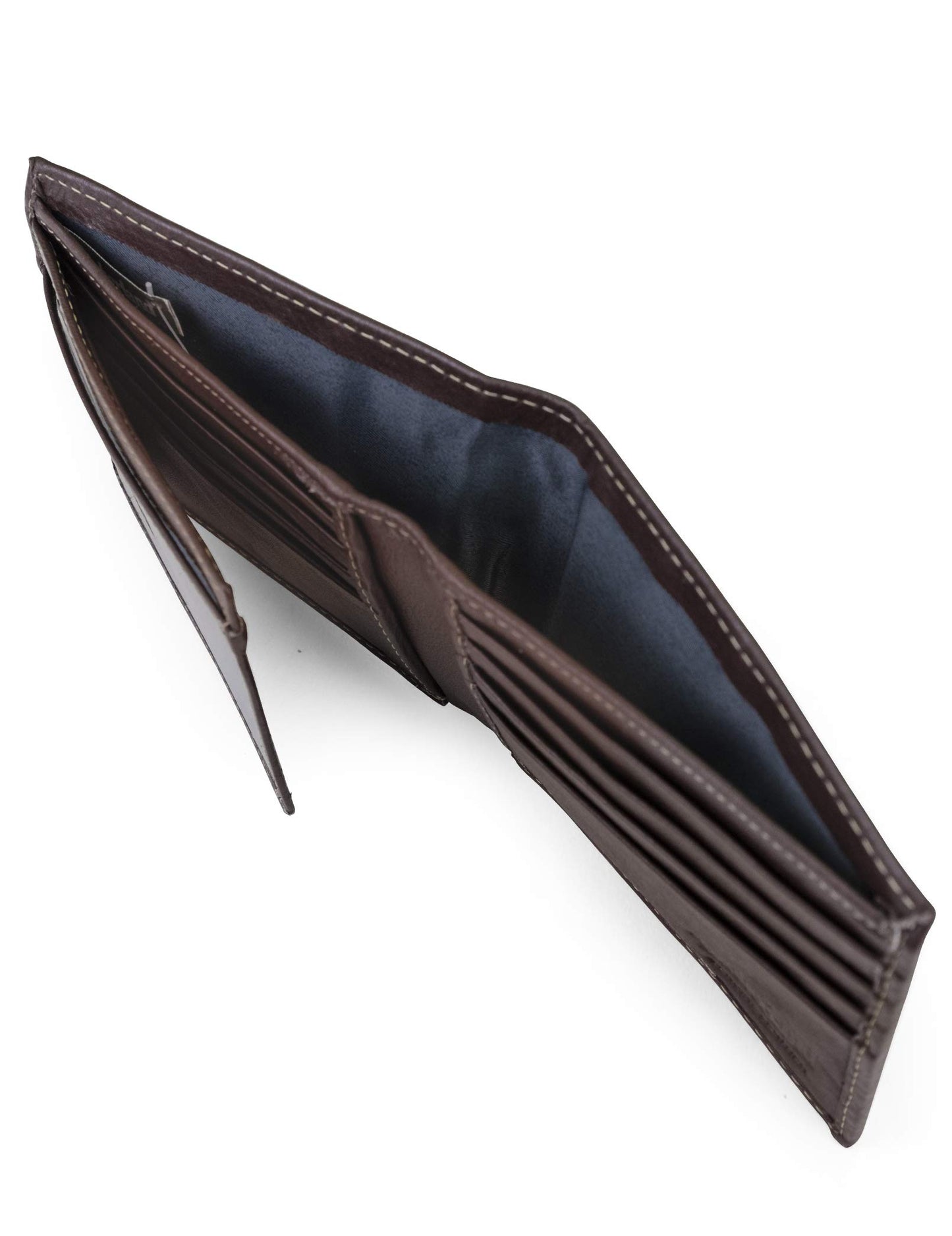 Timberland Wellington - Cartera de Seguridad Plegable de Piel RFID para Hombre, Marrón, Talla única
