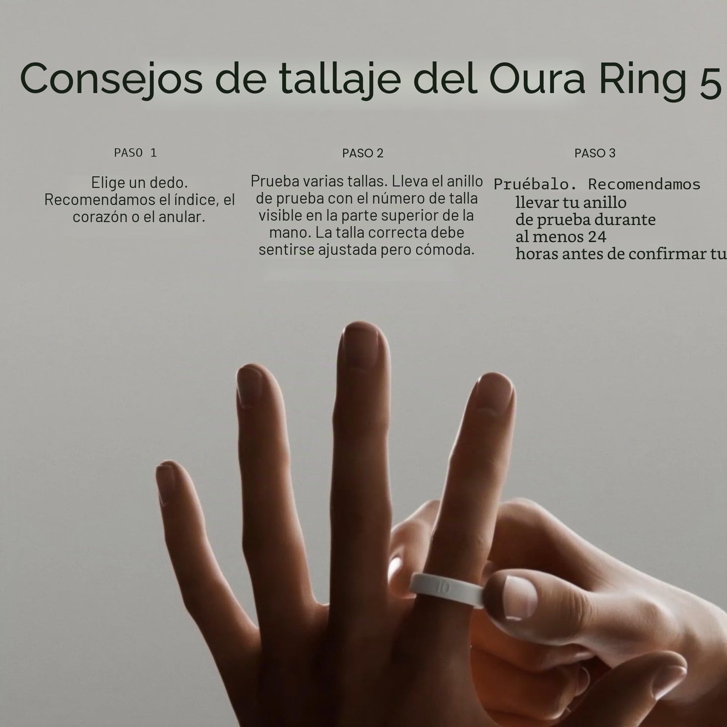 Oura Kit de Tallas de Anillo 5 – Tamaño Antes de Comprar Oura Ring 5 – Tamaño único, no tamaño estándar – Recibe crédito de Amazon por la Compra de Oura Ring 5