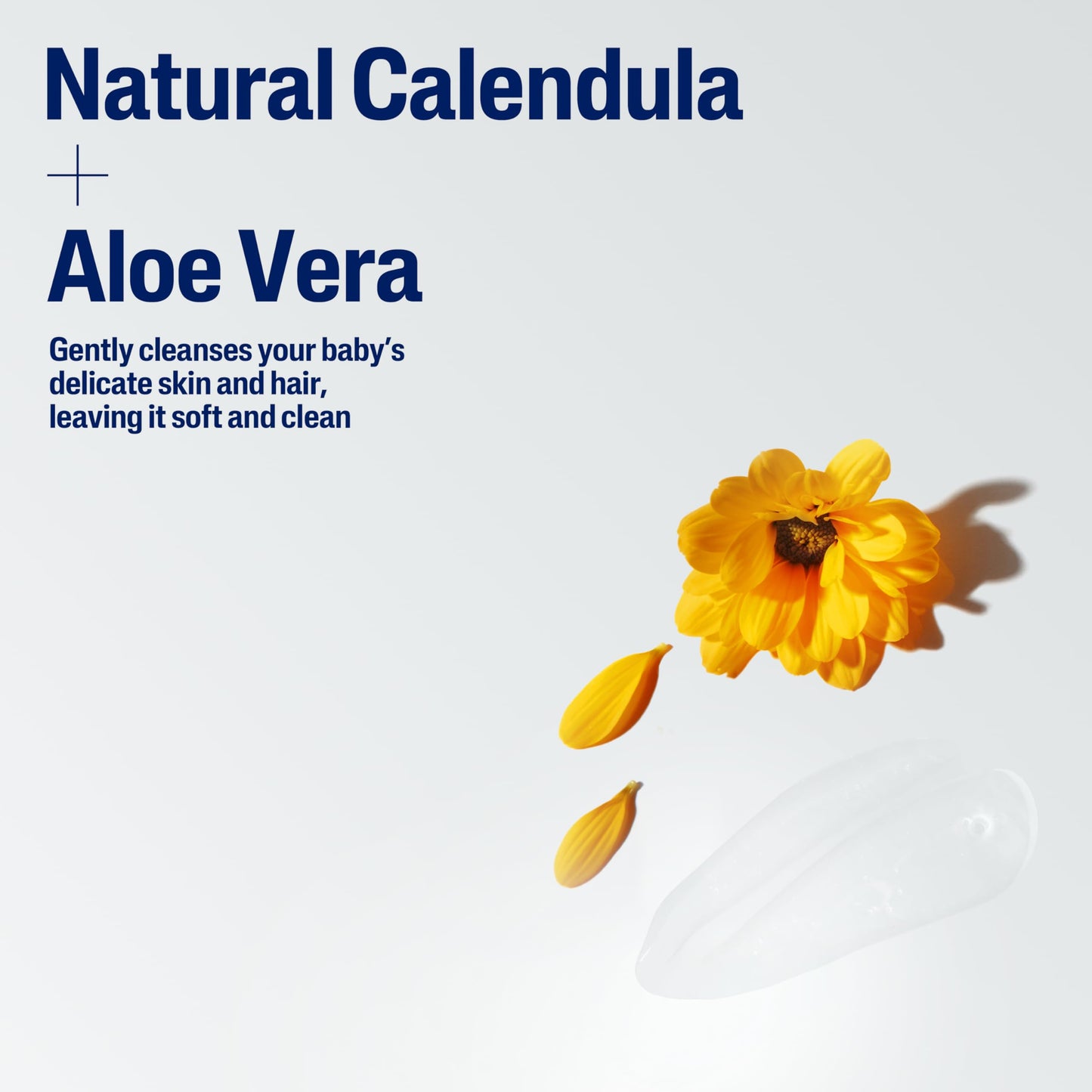 Cetaphil Champú para bebé con caléndula orgánica, sin desgarros, parabenos, colorantes y aceite mineral, 13.5 onzas líquidas
