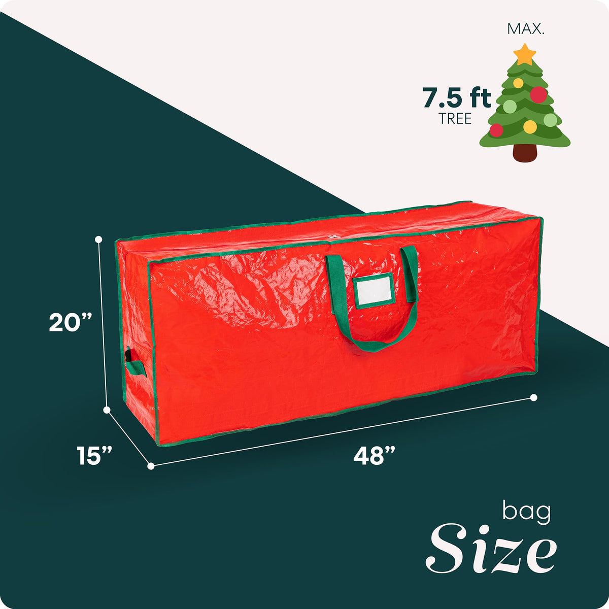 Bolsa para almacenaje de árbol de Navidad artificial, de alta resistencia.