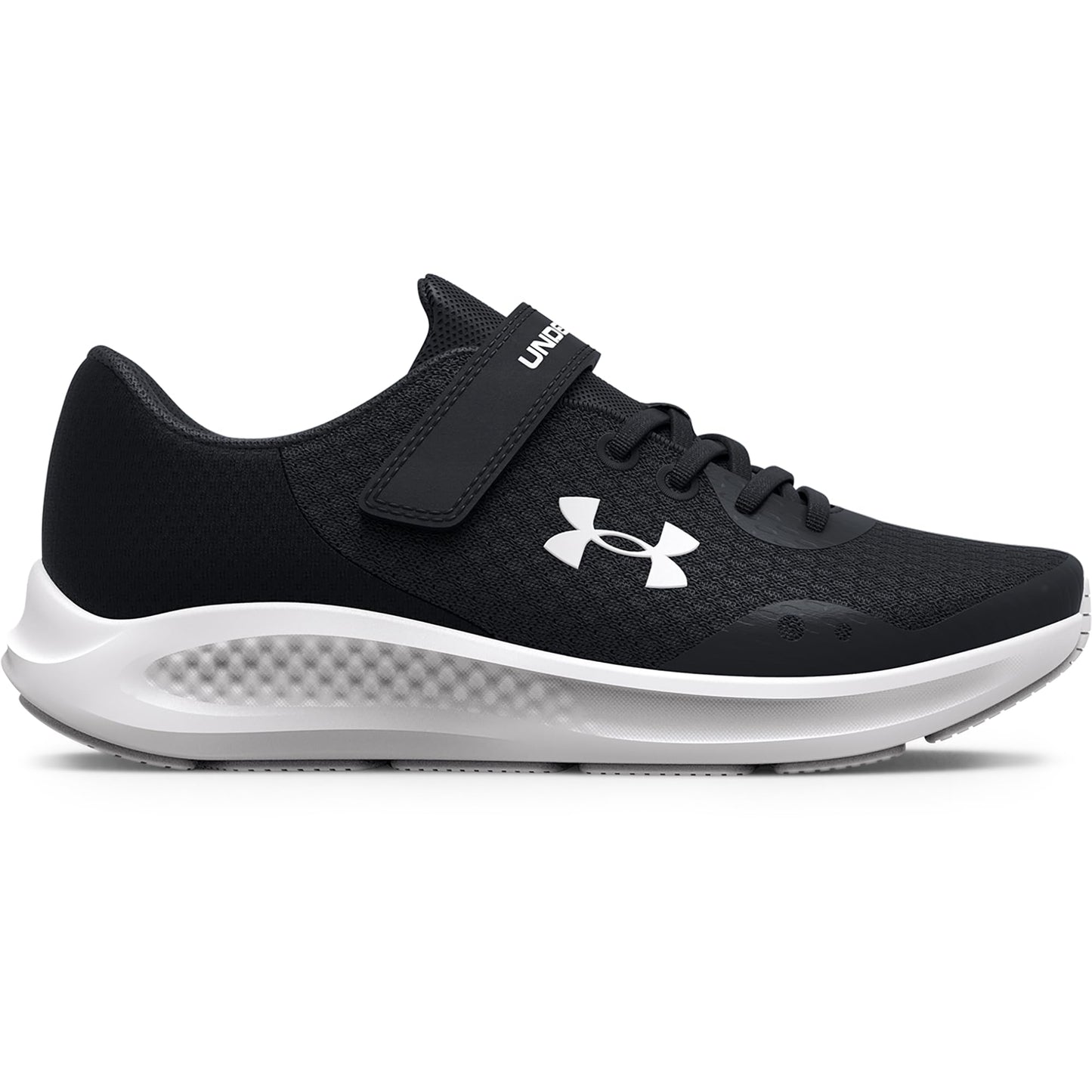 Under Armour UA BPS Pursuit 3 AC Deportivas para niño, zapatillas de deporte ligeras y transpirables, color negro/negro/blanco