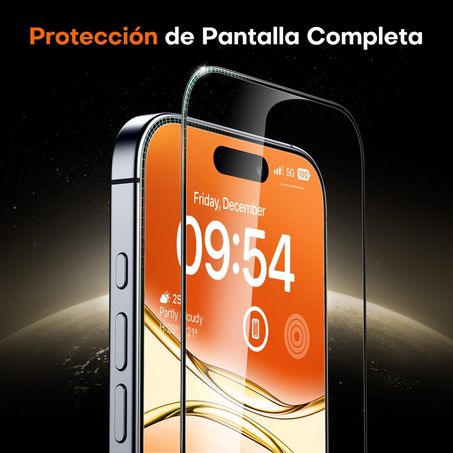 TOCOL 2 Piezas Protector Pantalla para iPhone 17, 6,3 Pulgadas, Alineación Automática para Instalación Rápida sin Burbujas, Cristal Templado de Dureza 9H+, Transparente
