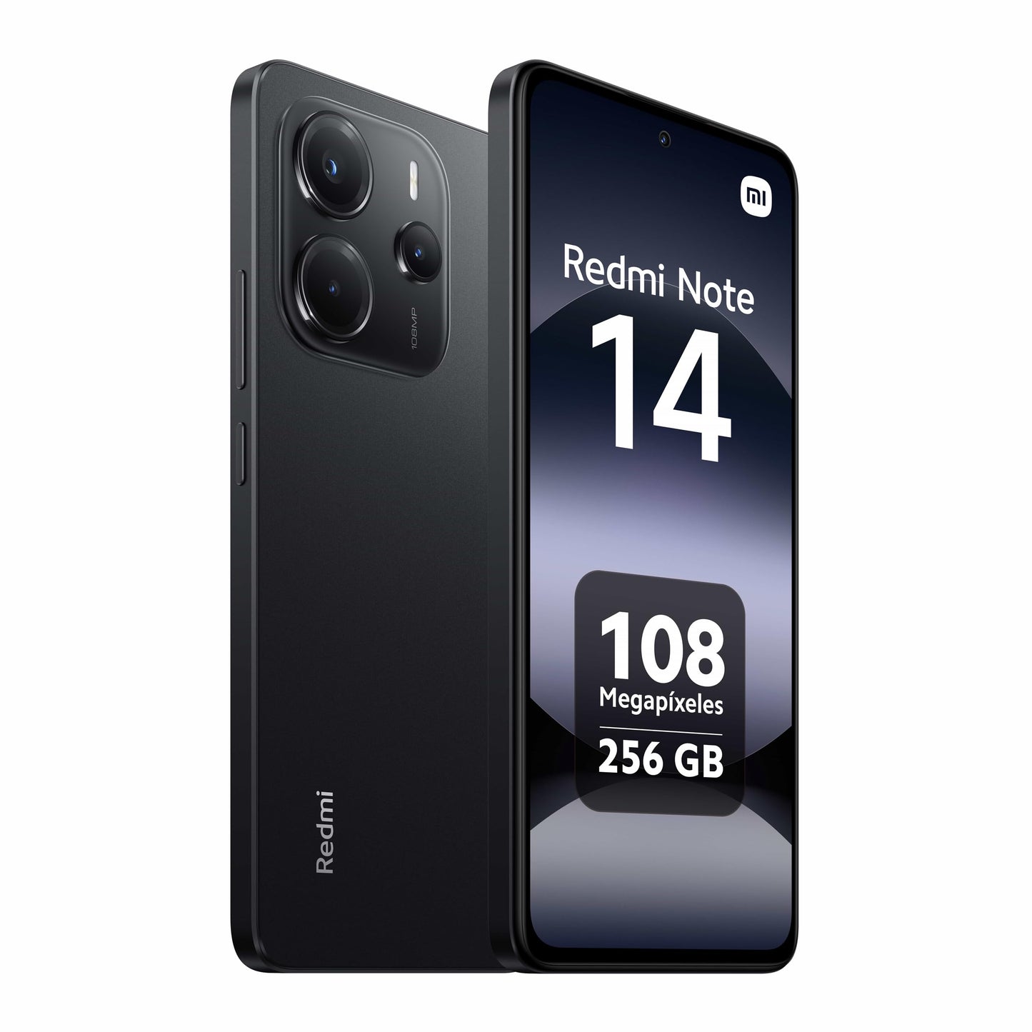 XIAOMI Redmi Note 14 - Smartphone de 8+256GB, Pantalla de 6.67" AMOLED FHD+ 120Hz, MediaTek Helio G99-Ultra, cámara de 108MP, TurboCharge 33W, 5500 mAh, Cargador no Incluido, Negro (Versión ES)