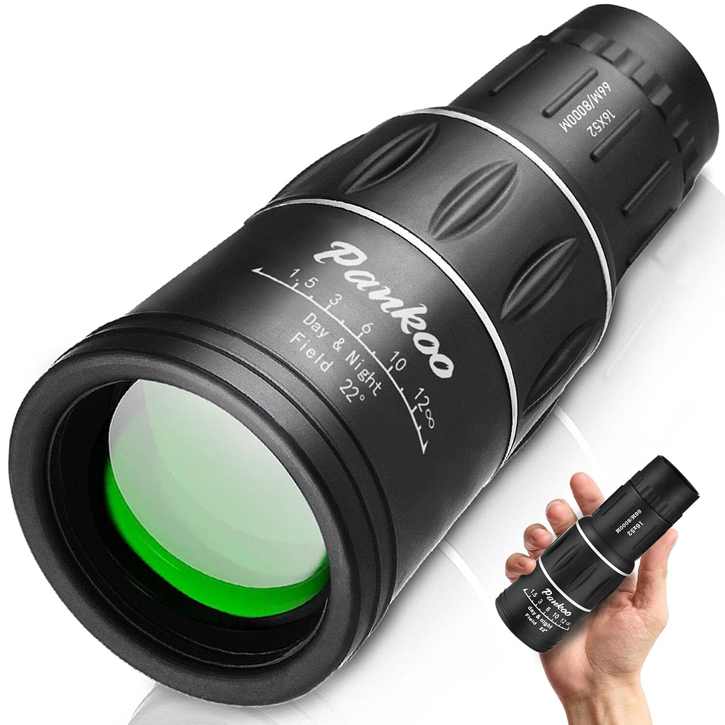 Regalos de cumpleaños para Hombres, papá, Marido, él, telescopio monocular de 16 x 52 Pulgadas de Alta Potencia para Adultos, monoculares compactos de Prisma de Potencia 2023 para Adultos y niños