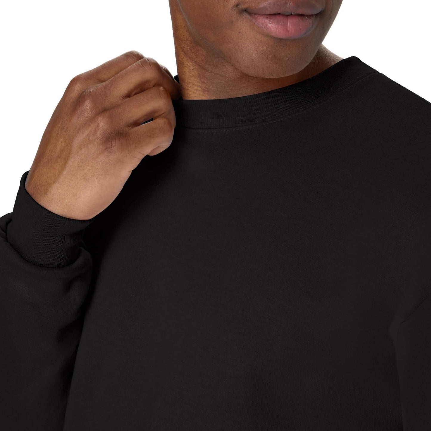 Hanes Ecosmart Fleece, Pullover Crewneck Sweatshirt, 1 Or 2 Pack Sudadera, Negro, L para Hombre
