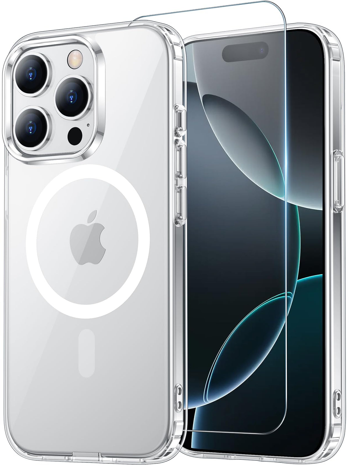Temdan Funda transparente para iPhone 16 Pro, compatible con Magsafe, antiamarilleamiento, protección de grado militar, a prueba de golpes, delgada, magnética, transparente