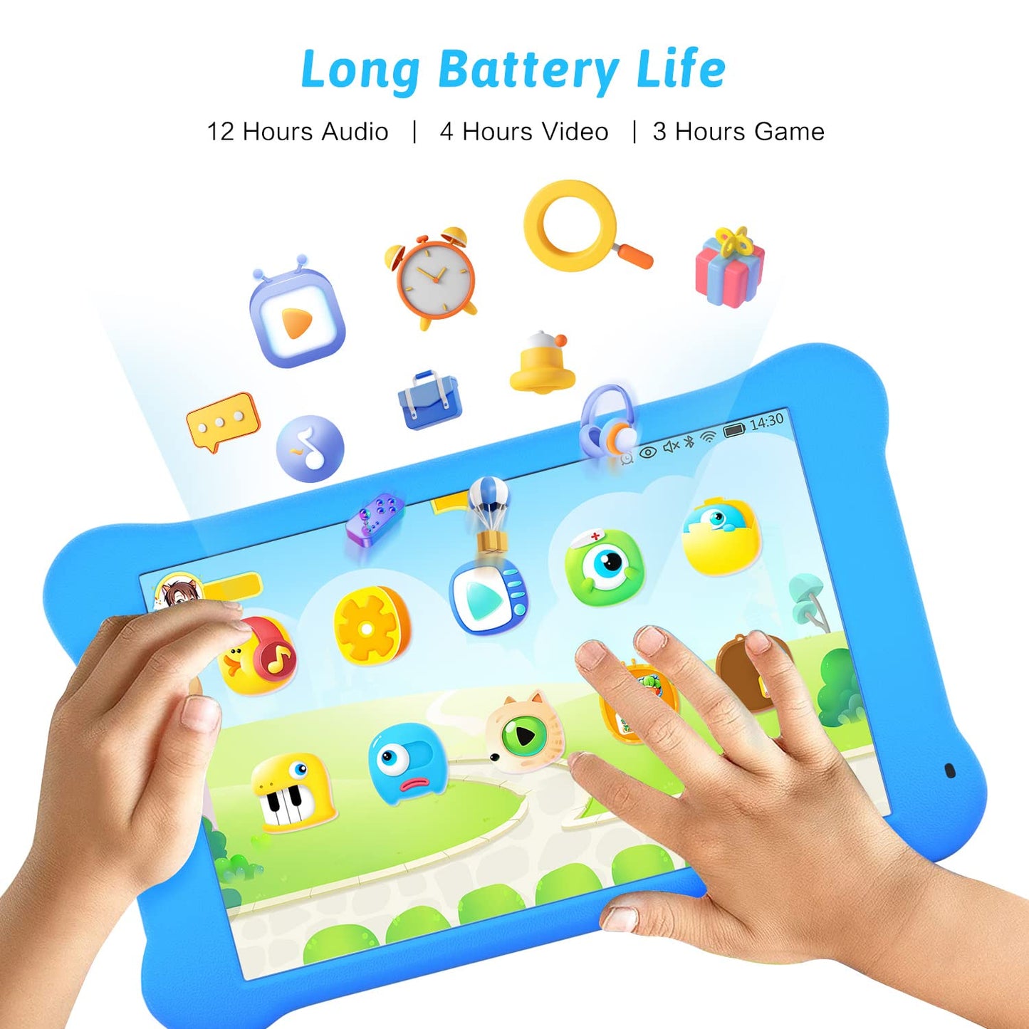 AEEZO Tablet para niños de 7 pulgadas, WiFi, Android 10, FHD 1920 x 1200, pantalla IPS, 2 GB de RAM, 32 GB de ROM
