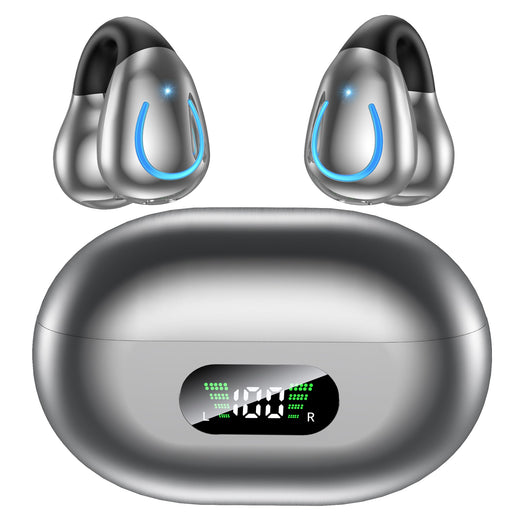Paekole Auriculares Open Ear Clip, Pantalla LED 80H