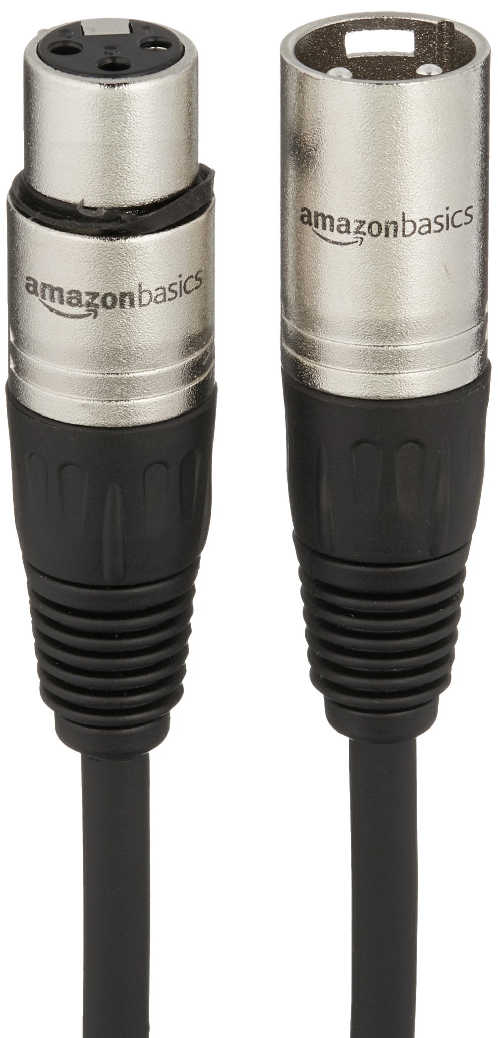 Amazon Basics - Cable XLR macho a hembra para micrófono, 1,8 metros