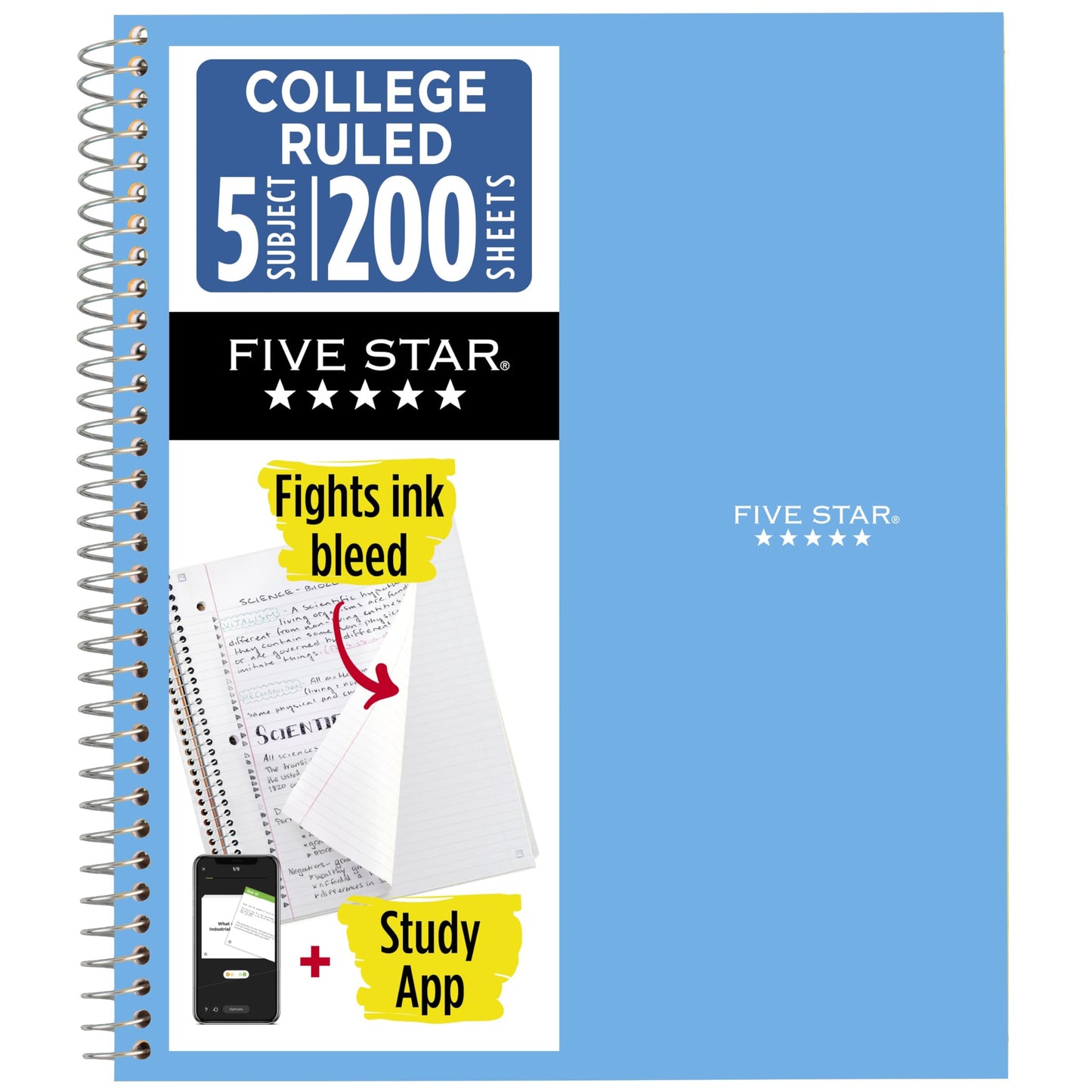Five Star - Cuaderno de rayas en espiral K-12