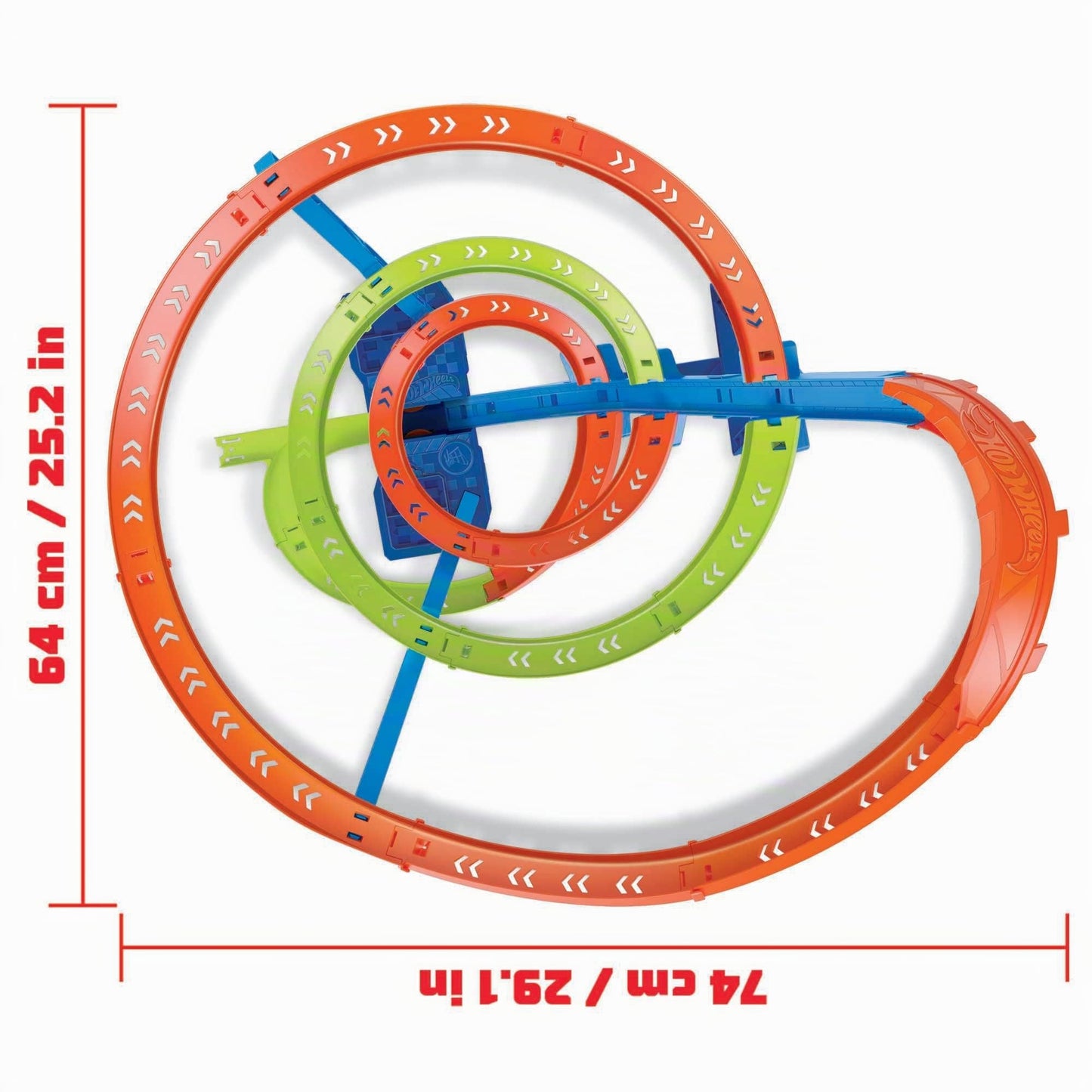 Hot Wheels Action Espiral rápida de choque SIOC Pista para coches de juguete, regalo +4 años (Mattel HJT51)