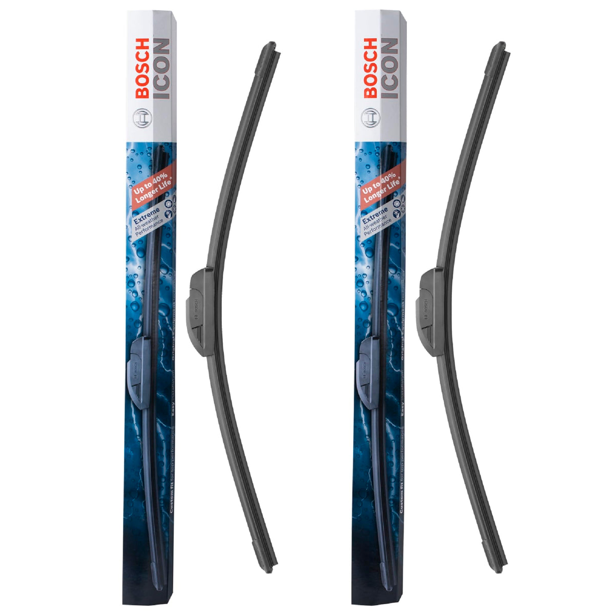 Bosch 22A22B ICON Beam - Limpiaparabrisas para lado del conductor y del pasajero, juego de 2 cuchillas (22A y 22B)