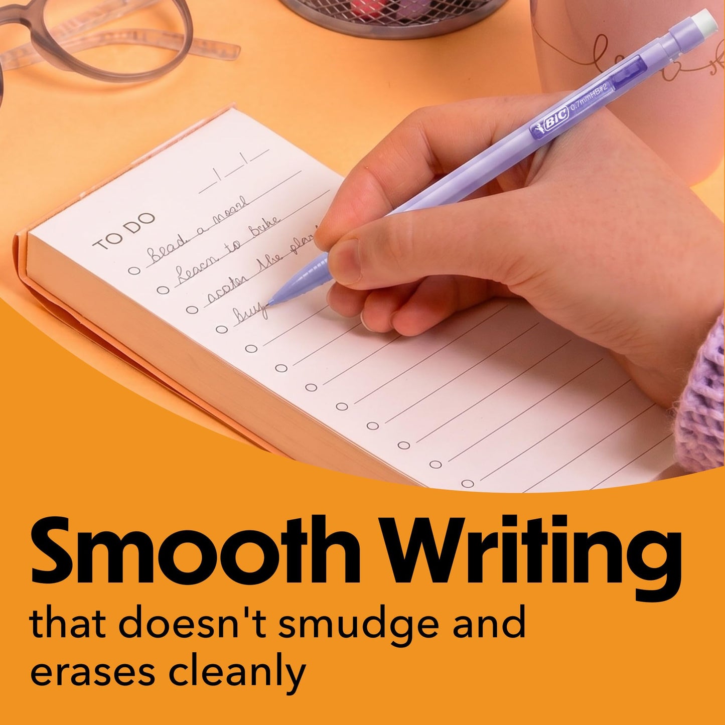 BIC Xtra-Smooth - Portaminas de punta media (0,7 mm), color pastel (40 unidades)