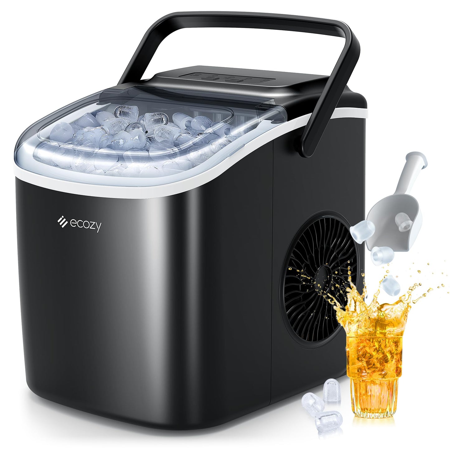 Máquina de hielo portátil ecozy, 9 cubitos en 6 minutos