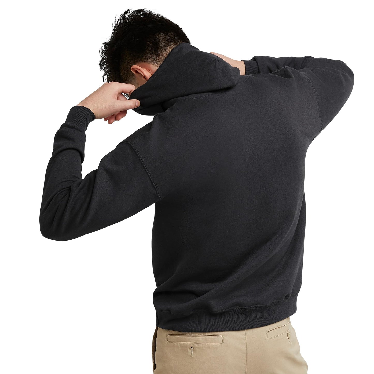 Hanes ComfortBlend EcoSmart Pullover Hoodie Sweatshirt Black,Large