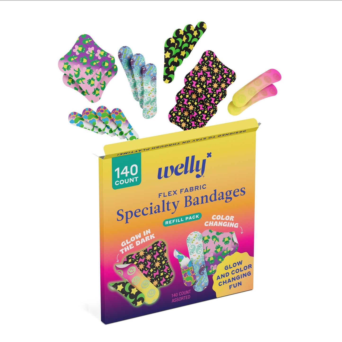 Welly Surtido de vendajes especiales para tiempo de juego, 140 unidades