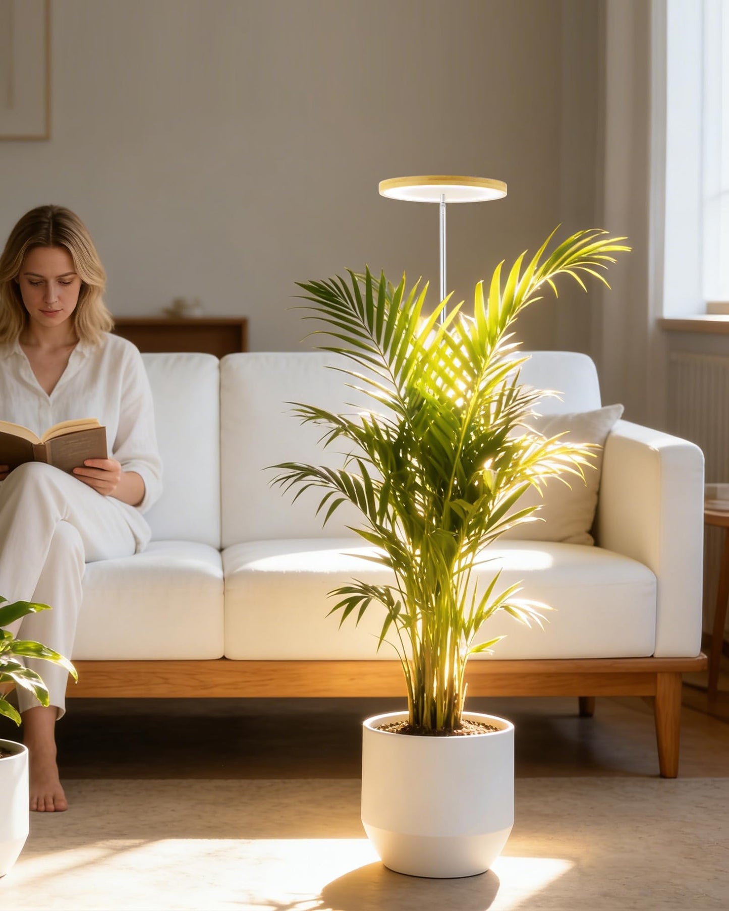 yadoker - Luz de crecimiento de plantas, luz LED de crecimiento de espectro completo para plantas de interior, altura ajustable, temporizador automático, bajo voltaje seguro de 5 V, ideal para luces