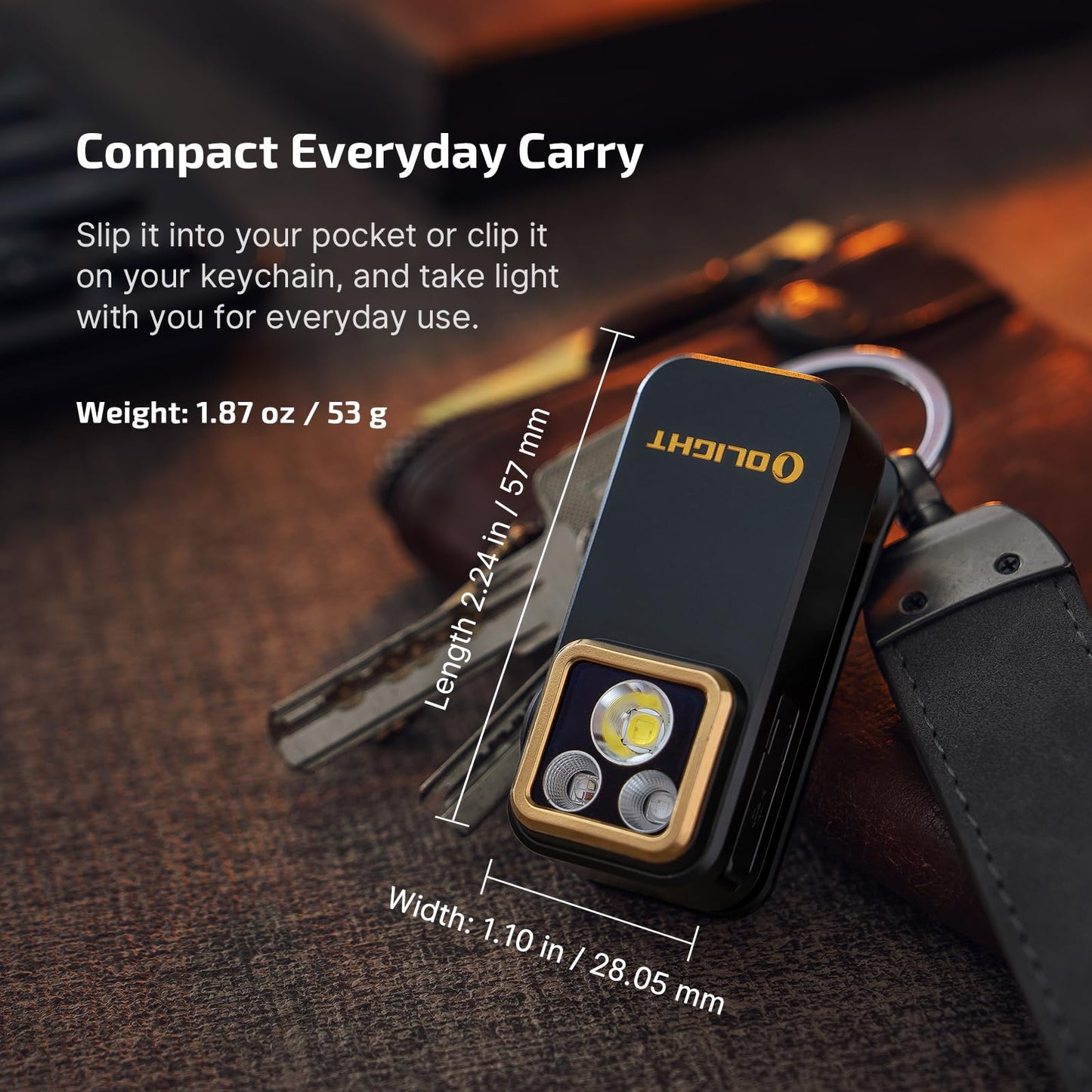 OLIGHT Oclip Pro S EDC - Linterna con clip, 600 lúmenes tipo C recargable con LED blanco, UV y RGB, luces de flash magnéticas para trabajo, señalización, inspección y uso al aire libre (negro)