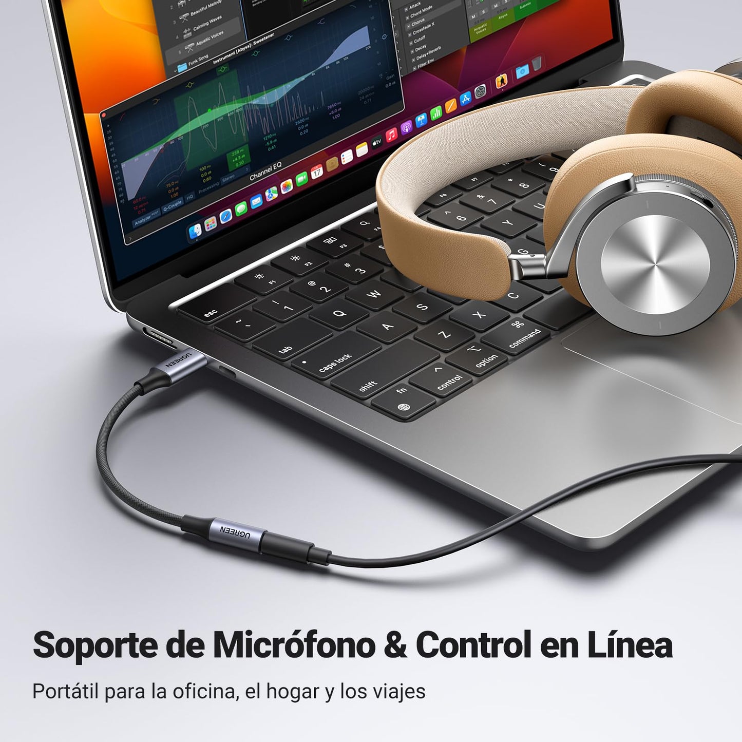 UGREEN Adaptador USB C a Jack 3.5mm DAC Chip Auriculares Tipo