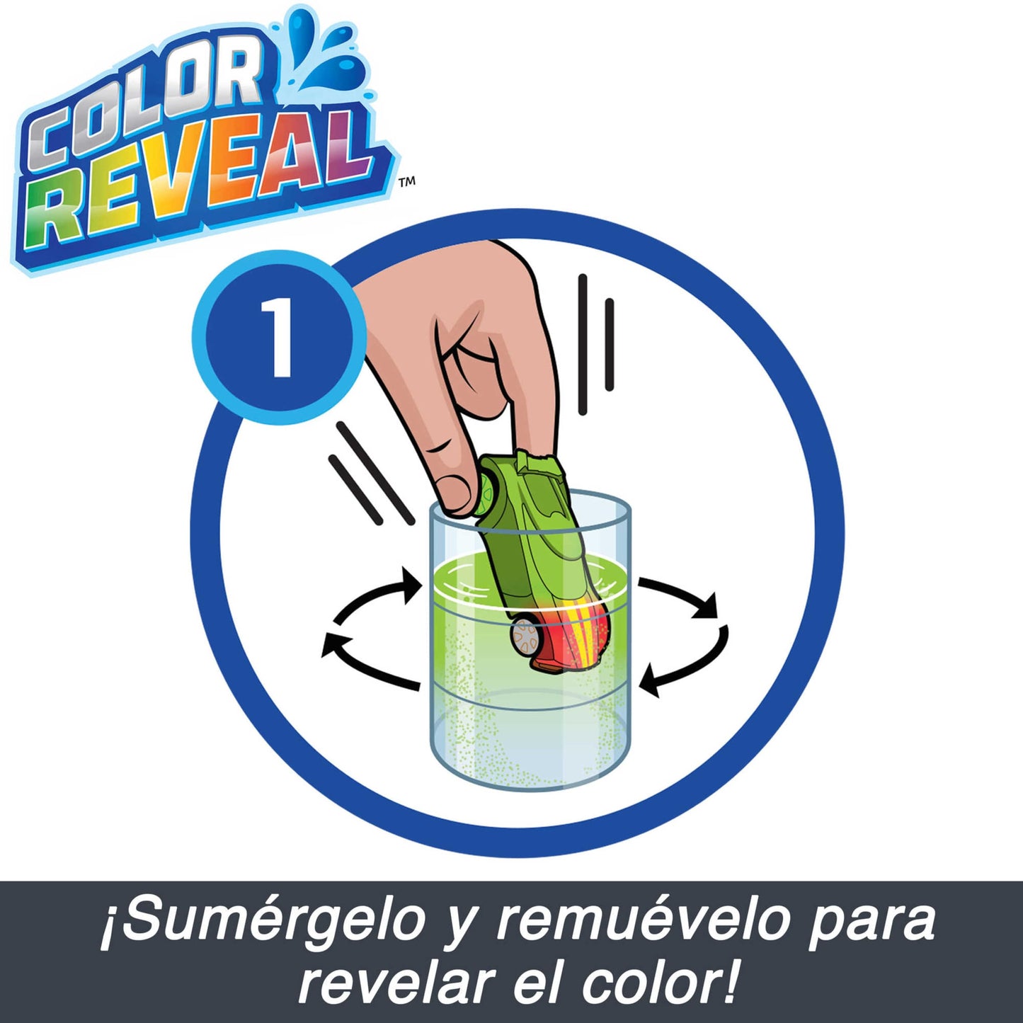 Hot Wheels Color Reveal (Modelos Surtidos, selección aleatoria), Coche de Juguete Que Cambia de Color con el Agua, GYP13