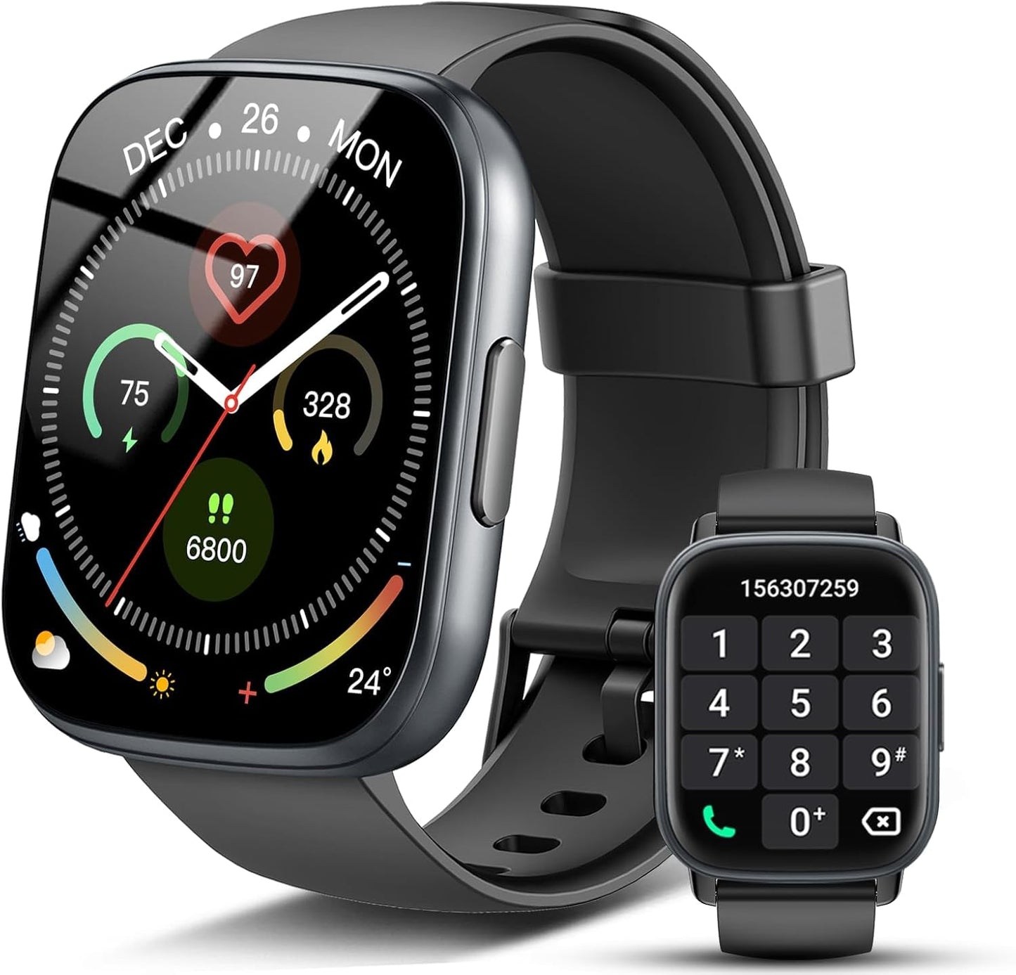 Reloj Inteligente Mujer Hombre, 1.95" HD Smartwatch con Llamadas Bluetooth, Nuevo Smart Watch con Pulsómetro/Monitor de Sueño/Podómetro, 110+ Modos Deportivos, IP68 Pulsera Actividad para Android iOS