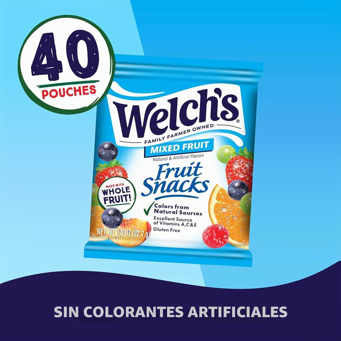 Mixed Fruit, Gluten Free, Bulk Pack, Individual Single Serve Bags, 0.8 oz (Pack of 40)