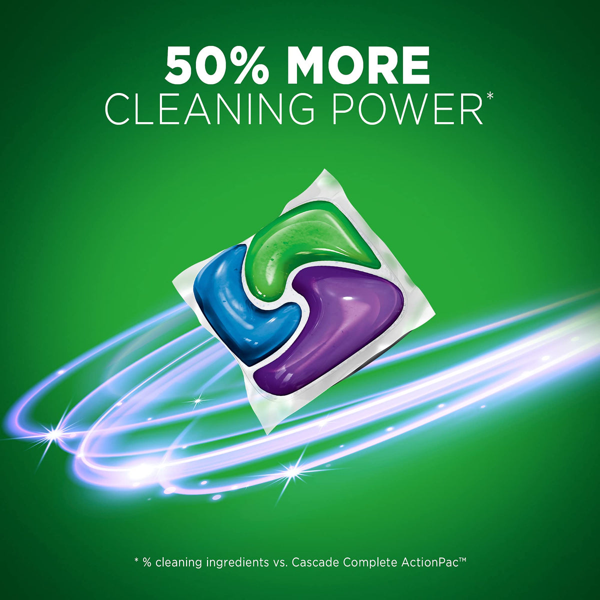 Cascade Platinum - Cápsulas para lavavajillas, detergente para lavavajillas, Actionpacs, frescas, 62 unidades