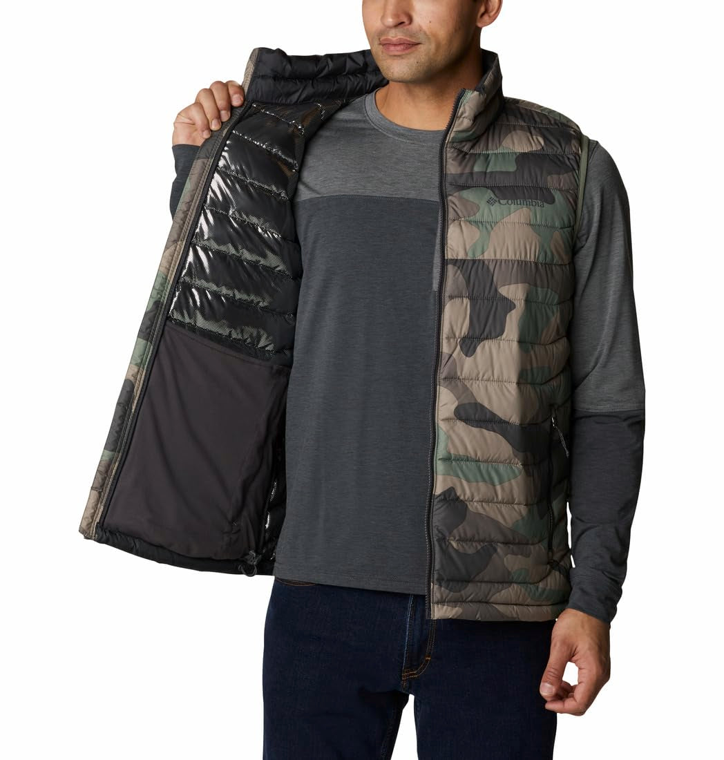 Columbia Powder Lite Vest Chaleco Acolchado, Black, XL Hombre