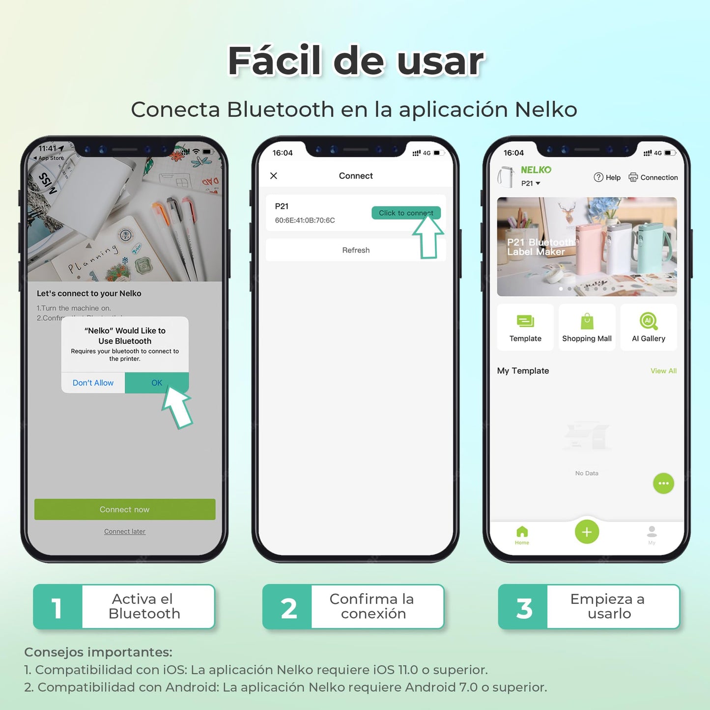Etiquetadora Bluetooth Nelko P21 para hogar, cocina y oficina