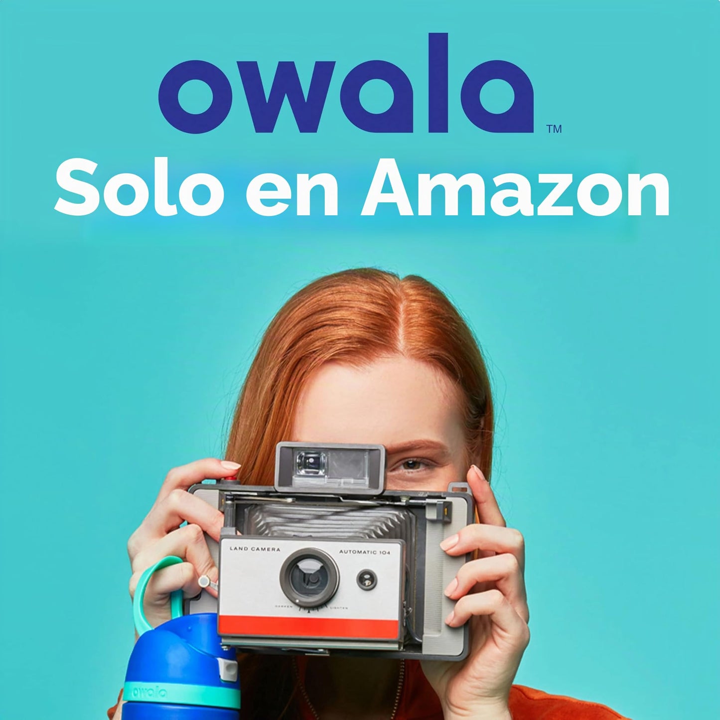 Owala FreeSip botella agua acero inoxidable con pajita, 710 ml - Botella térmica a prueba de fugas para el deporte y los viajes, sin BPA, Denim
