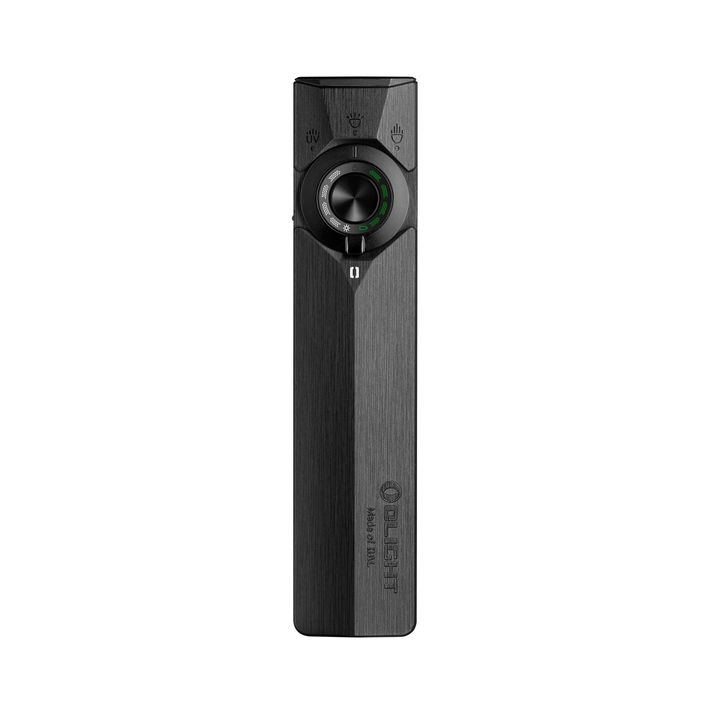 OLIGHT ArkPro Ultra EDC Linterna plana, luz de flash portátil recargable, 1700 lúmenes con LED blanco, UV y haz verde para trabajo, emergencia, camping, transporte diario (negro ónix)