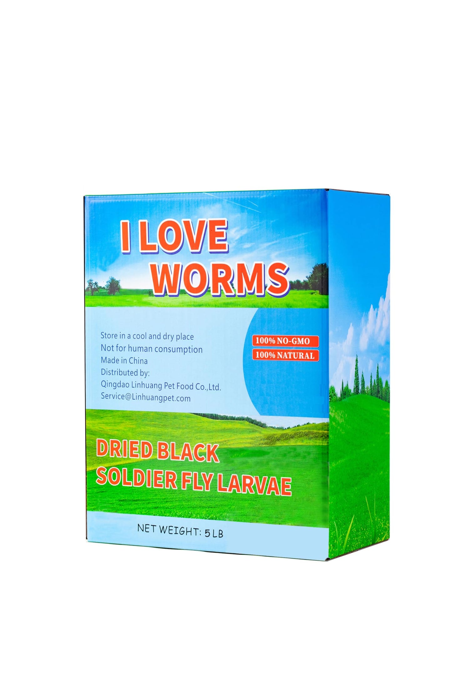 I Love Worms Dried Black Soldier Fly Larvae (5 LB), 100% Natural Non-GMO, Treat for Chickens, More Calcium Chicken Feed