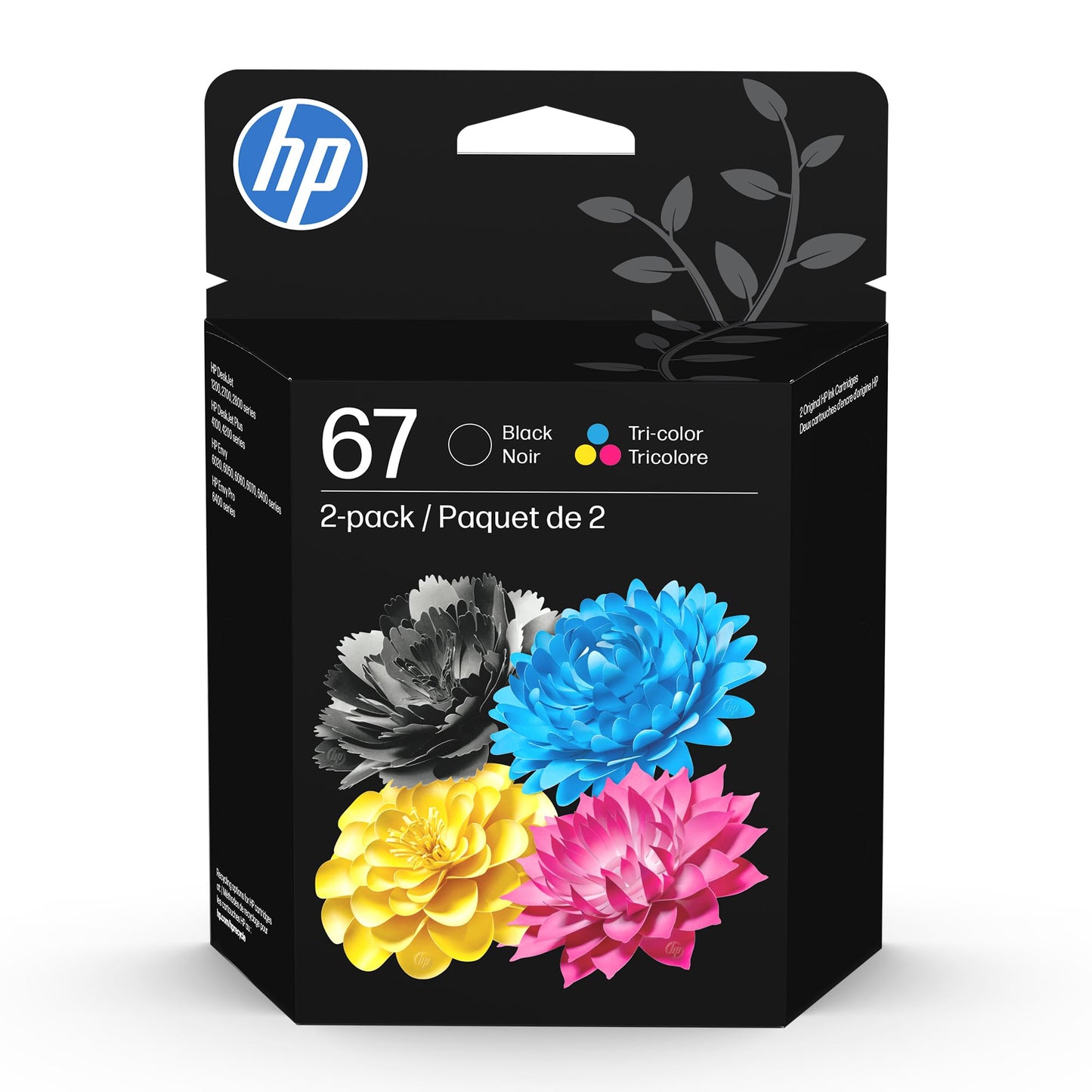 HP 67 | 2 Cartuchos de Tinta | Negro y Tricolor | 3YP29AN
