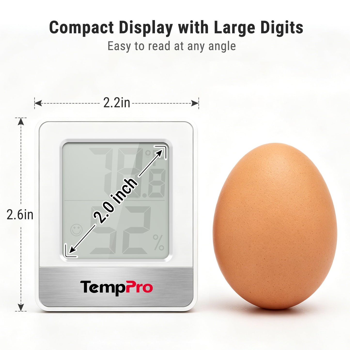 ThermoPro TP49 - Medidor de humedad digital para interiores con monitor de temperatura y humedad, mini higrómetro, termómetro