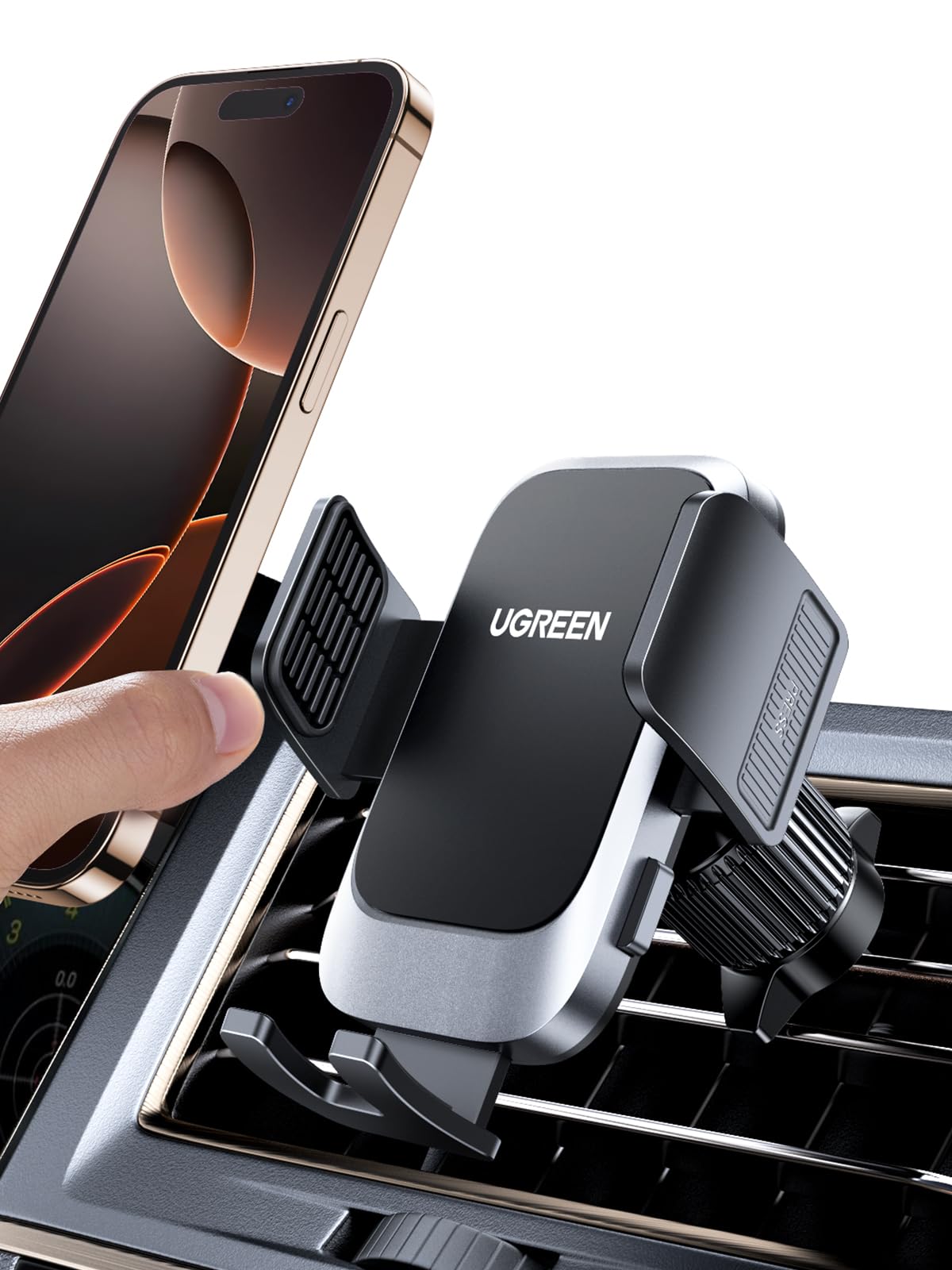UGREEN Soporte Universal para teléfono de Coche, Soporte Universal para teléfono móvil Compatible con iPhone 16, 15, 14, 13, 12, 11 Pro MAX, Galaxy S24 Ultra