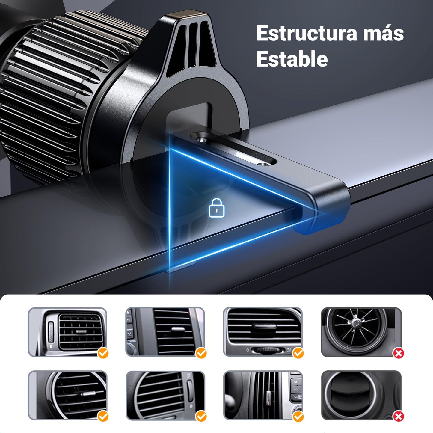 UGREEN Soporte Móvil Coche por Gravedad con Gancho para Ventilación