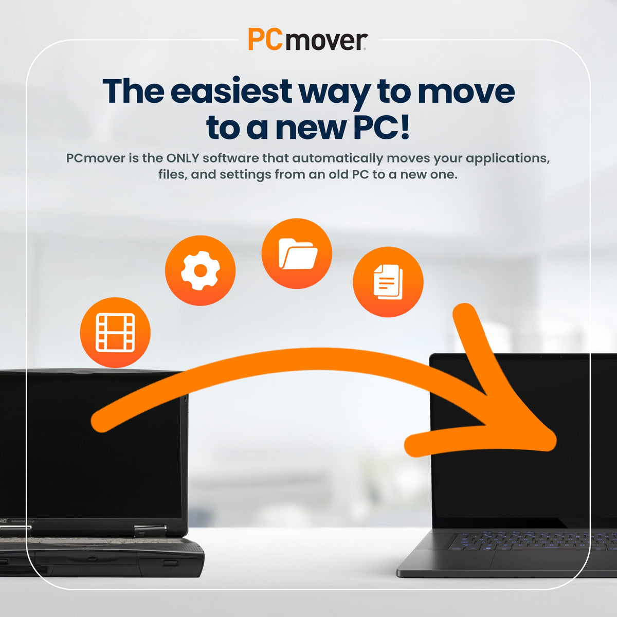 Laplink PCmover Ultimate 11 with Ethernet Cable (1 Use) - The easiest way to move to a new PC!