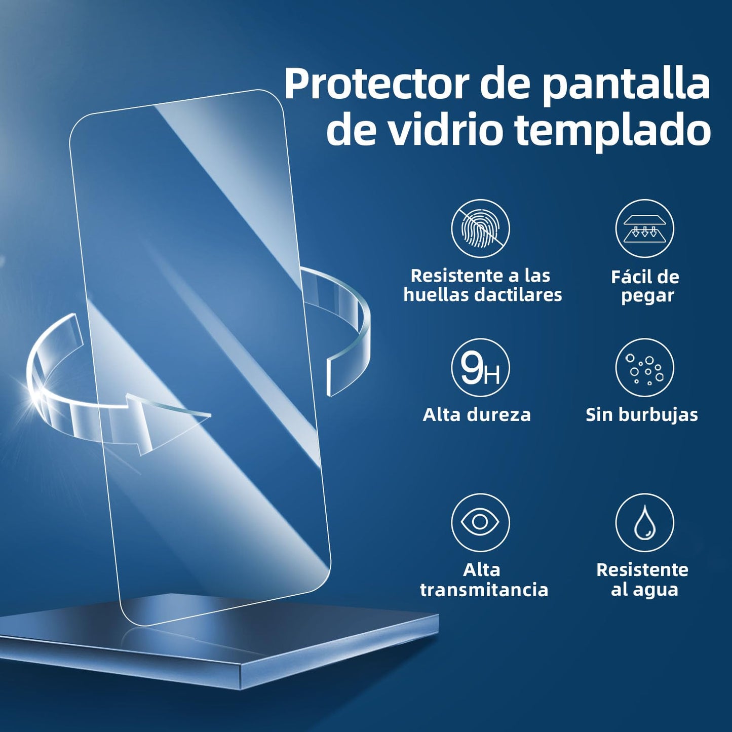 NEW'C 3 Piezas, Protector Pantalla para iPhone 15, iPhone 15 Pro (6,1 Pulgadas), Cristal templado Antiarañazos, Sin Burbujas, Dureza 9H, 0.33 mm Ultra Transparente, Ultra Resistente
