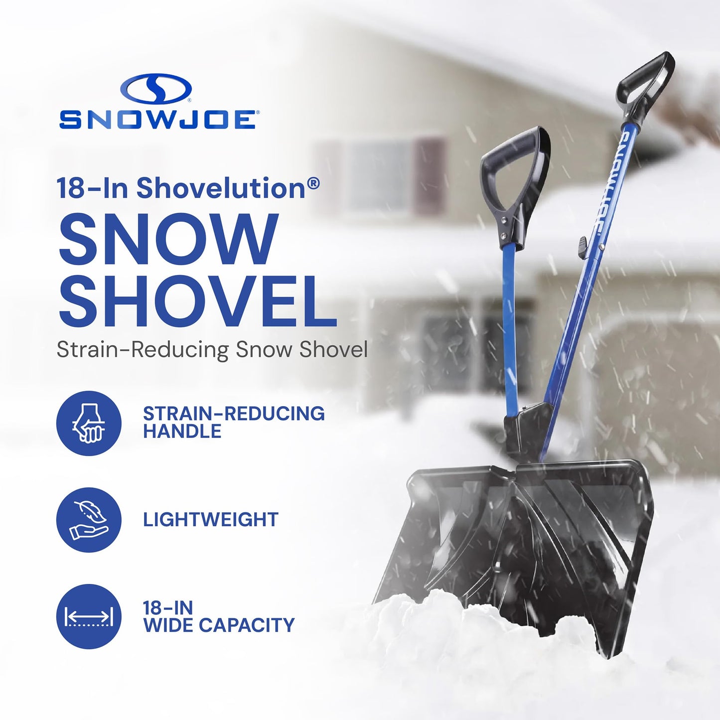 Pala de Nieve Snow Joe SHOVELUTION SJ-SHLV01, con Mango de Resorte