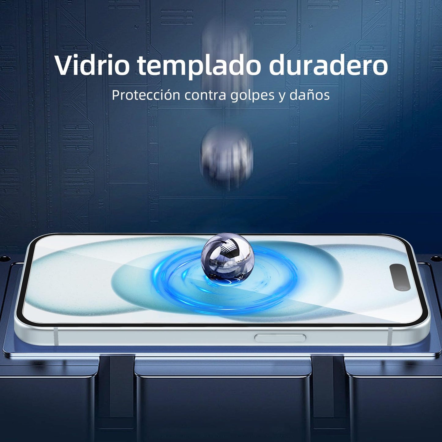 NEW'C 3 Piezas, Protector Pantalla para iPhone 15, iPhone 15 Pro (6,1 Pulgadas), Cristal templado Antiarañazos, Sin Burbujas, Dureza 9H, 0.33 mm Ultra Transparente, Ultra Resistente
