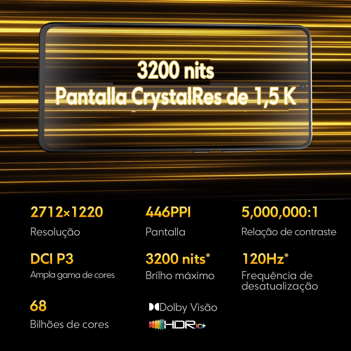 XIAOMI POCO X7 Pro - Smartphone de 12+512GB, Pantalla CrystalRes 1.5K 120Hz AMOLED, MediaTek Dimensity 8400-Ultra, Cámara de 50 MP, 90W HyperCharge, Cargador no Incluido, Negro (Versión ES)